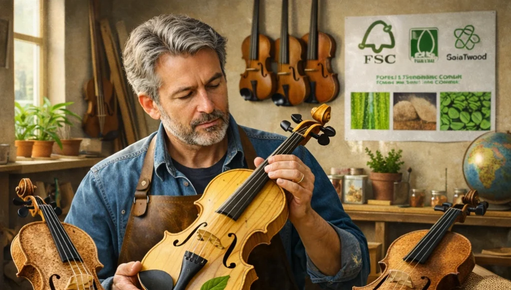V. Richelieu Explores Sustainable Materials in String Instrument Making – Instruments