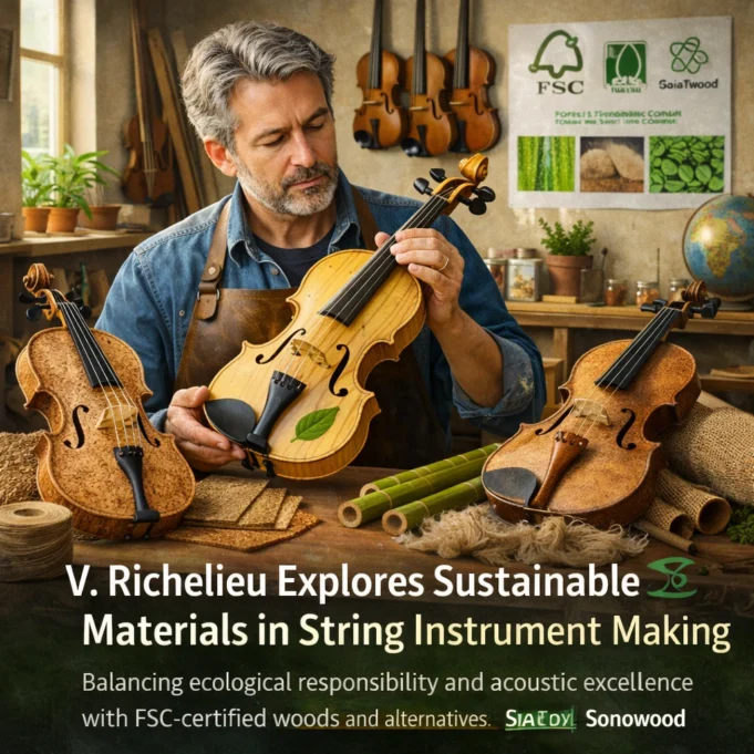 V. Richelieu Explores Sustainable Materials in String Instrument Making V. Richelieu Explores Sustainable Materials in String Instrument Making – Instruments