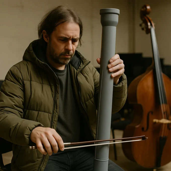 Innovative Acoustic Experiment: Crafting a Bowed Instrument from Drainpipe and Double Bass String Innovative Acoustic Experiment: Crafting a Bowed Instrument from Drainpipe and Double Bass String – Instruments