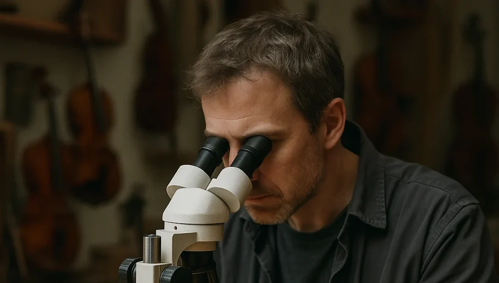 The Nanoscopic Violin: Bridging Musical Craftsmanship and Advanced Nanotechnology